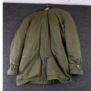 Vintage Justers Navarre Brand B9 Parka Jacket Olive Green Talon Zip Mens 38